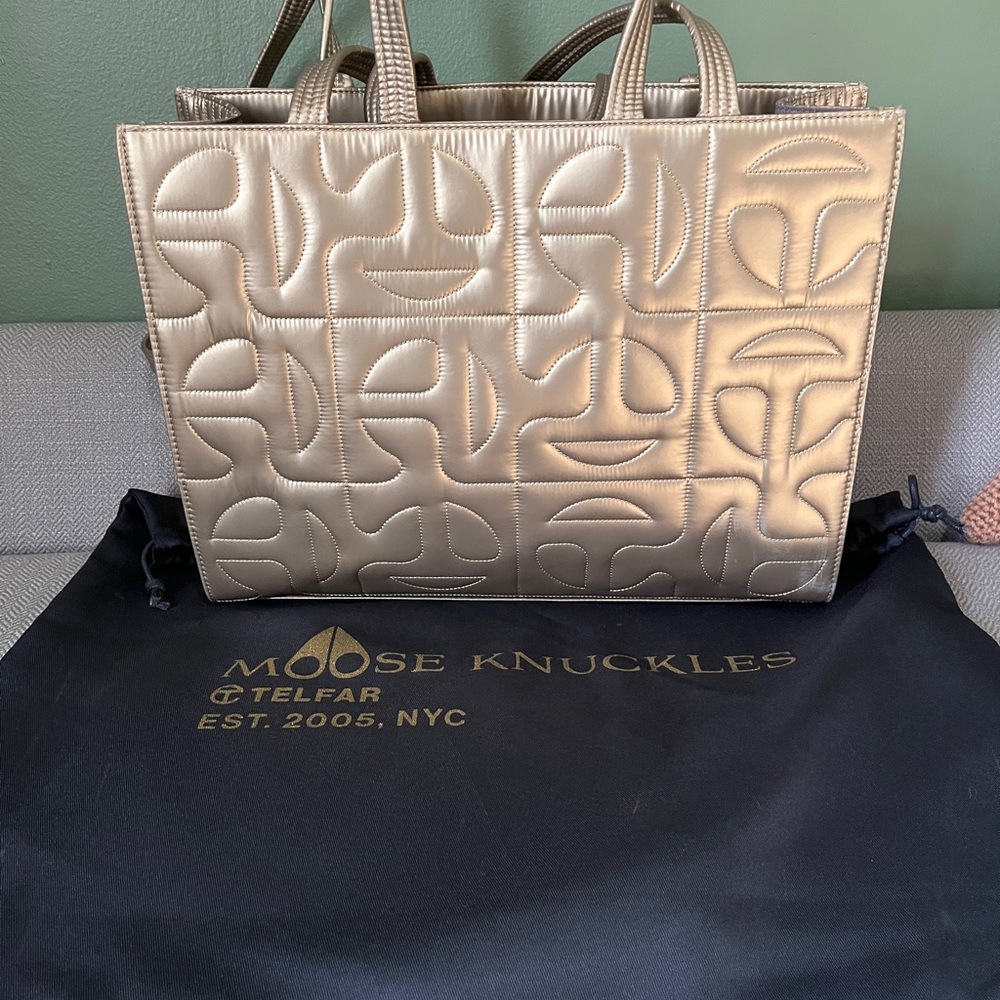 *NEW* Telfar Gold Moose Knuckle with dust bag. Tote bag